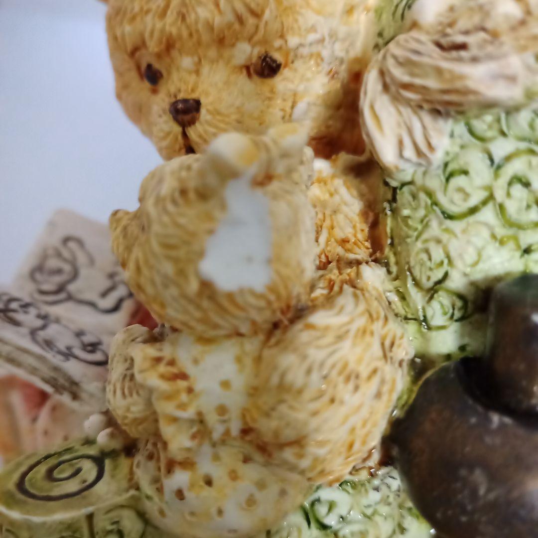 くま親子ブックスタンド　絵本　アンティーク