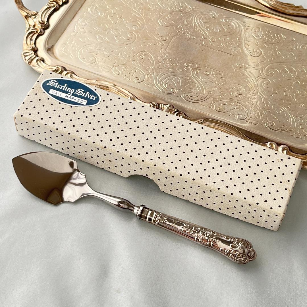 【Harrison Brothers】 【純銀ハンドル】プレザーブスプーン