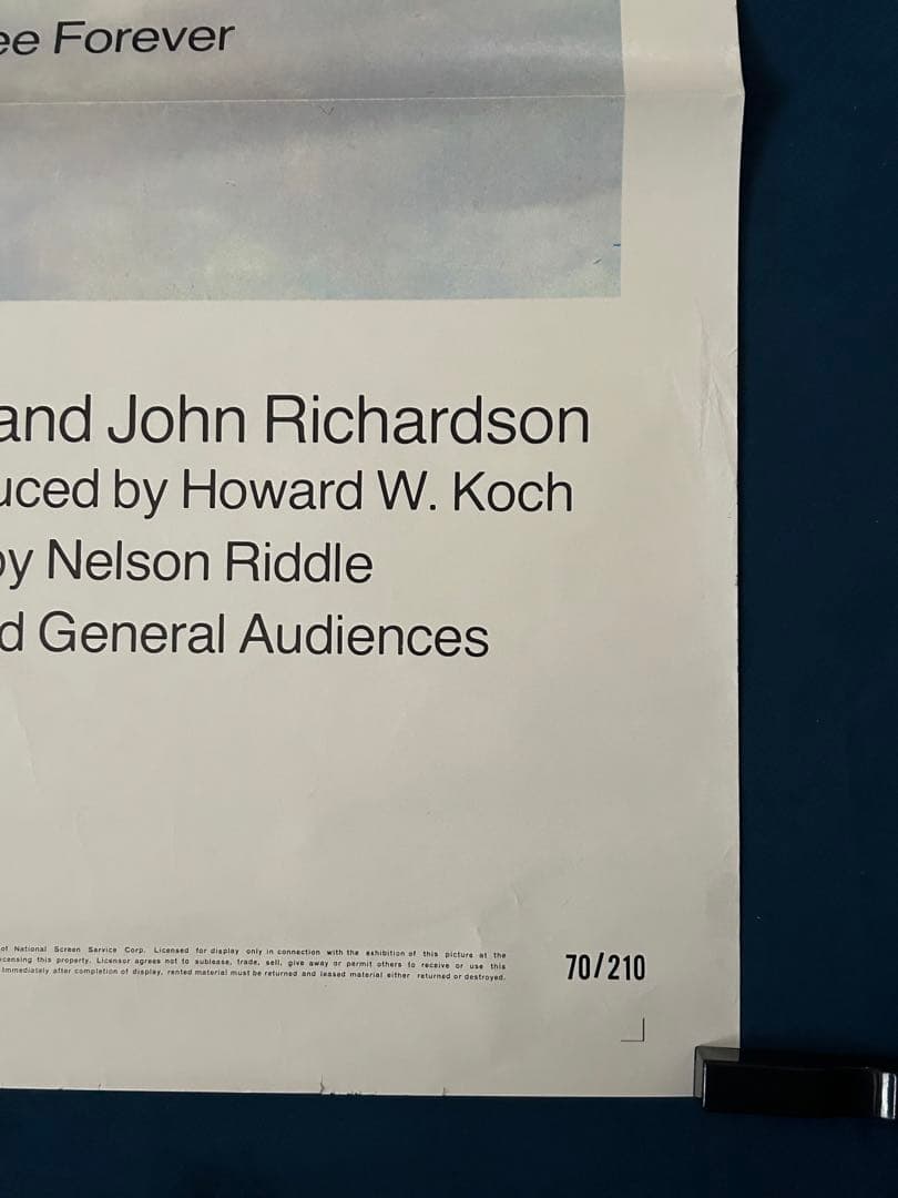 晴れた日に永遠が見える　USオリジナル映画ポスター