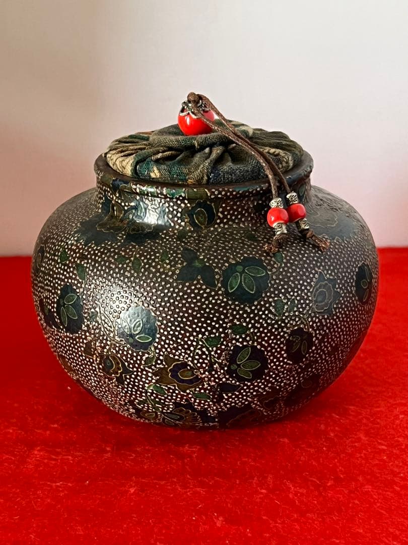 中国古美術　陶芸　茶壷　茶入【大清乾龍年製】在銘：MT2-60