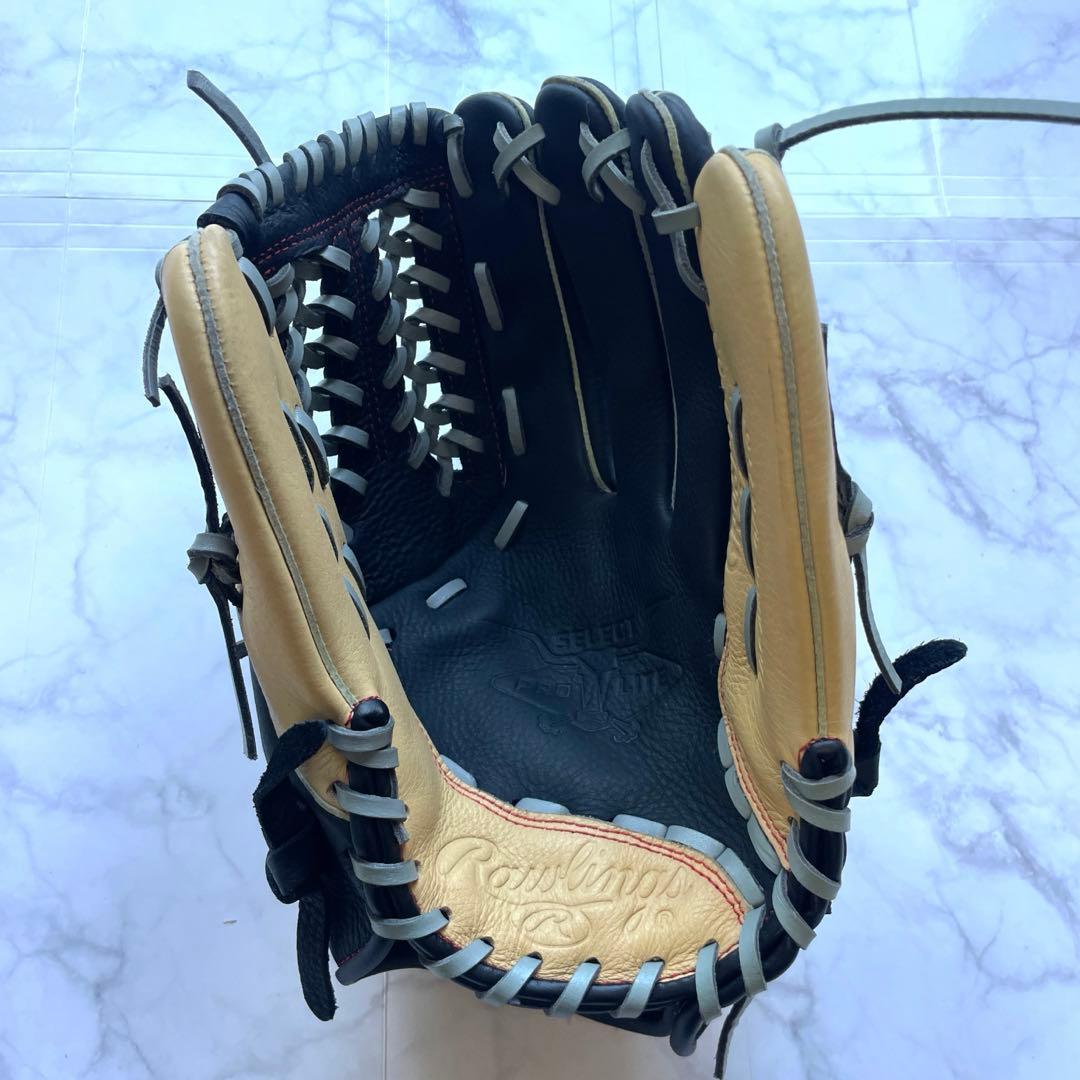 シ*こ様 【未使用級美品】Rawlings 一般軟式用 ブラック×キャメル