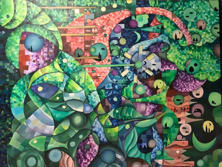 街 油彩 F50号 usafilm