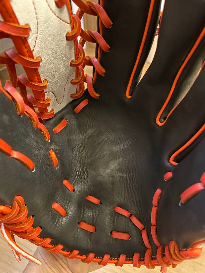 SSK Pro 硬式グローブ 黒/オレンジ