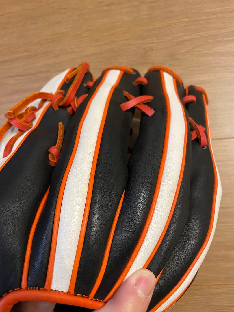 SSK Pro 硬式グローブ 黒/オレンジ