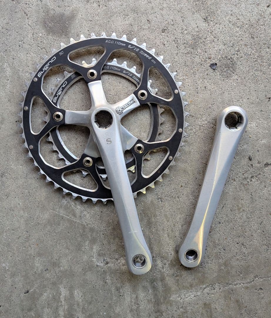 軽量 レア Sugino スギノ コスペア 50/36 コンパクト110pcd