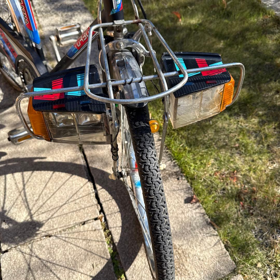 昭和レトロ自転車　当時物　20インチ　デコチャリベース車　ガレージ飾り時代自転車