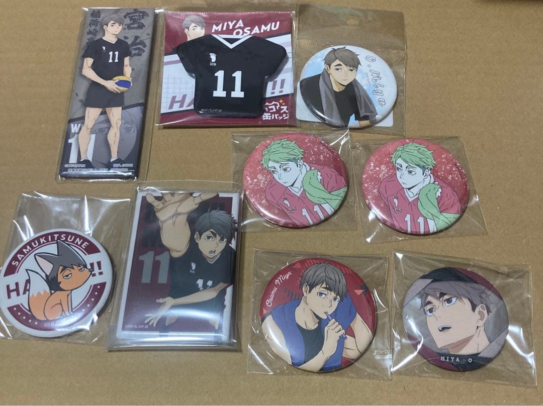 ハイキュー　宮治　セット　缶バッジ　スクエア　プール掃除　コス　フルカラー