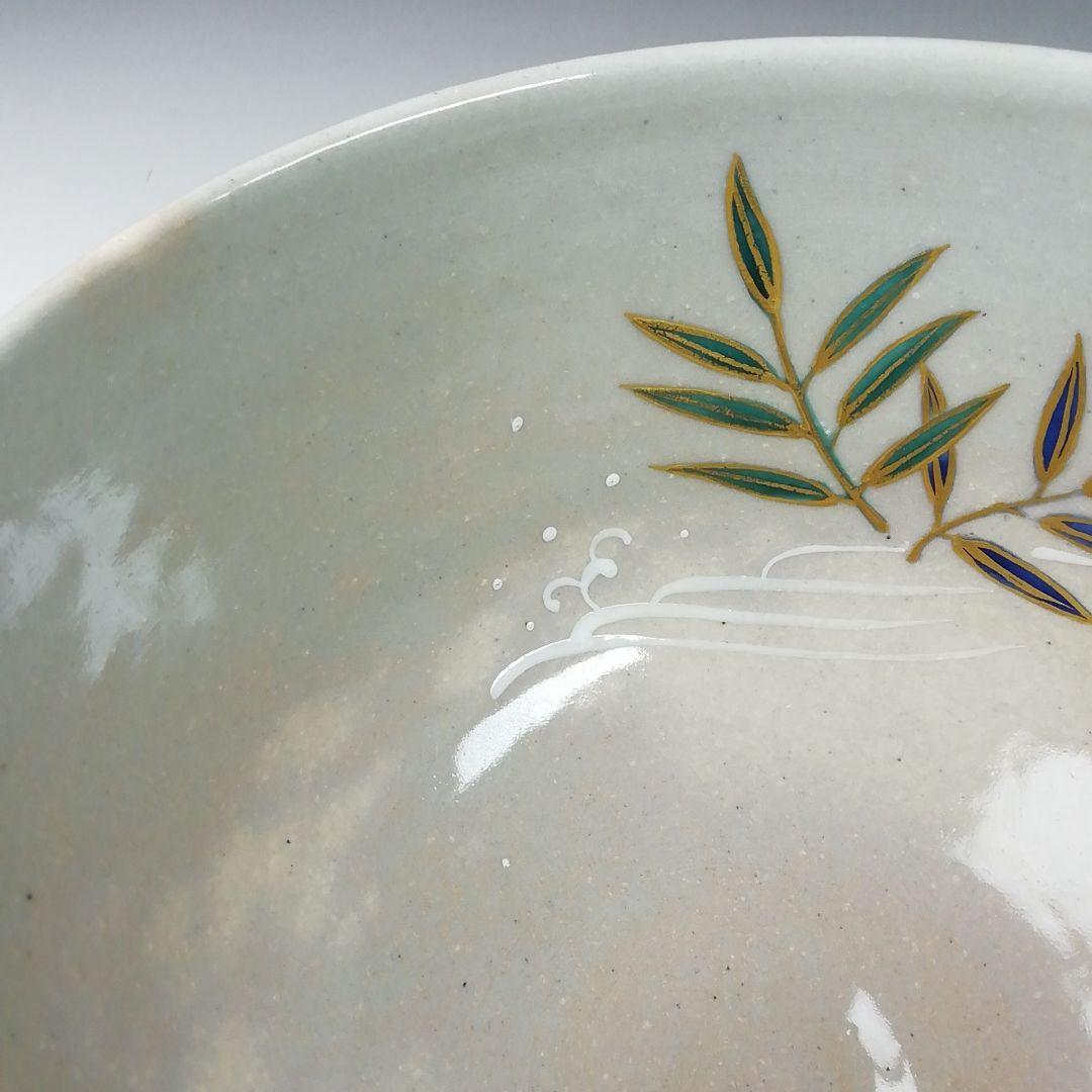 Ｔ６５８　茶碗　『葦流水絵』『巌窯　山川敦司』　共箱　抹茶碗　茶道具