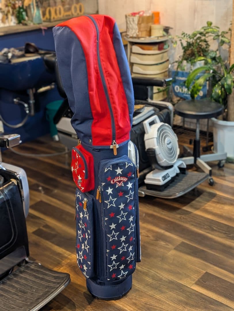 Callaway キャディバッグ 星柄 ネイビー/レッド