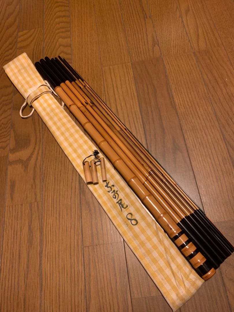 和竿 なが尾 山女魚竿 十六尺 八本継ぎ