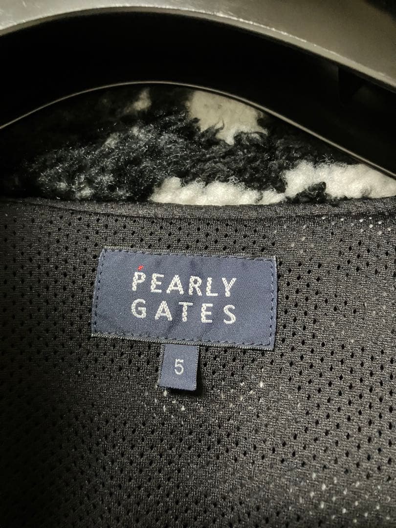 パーリーゲイツ　フリースジャケット 黒/白　サイズ５