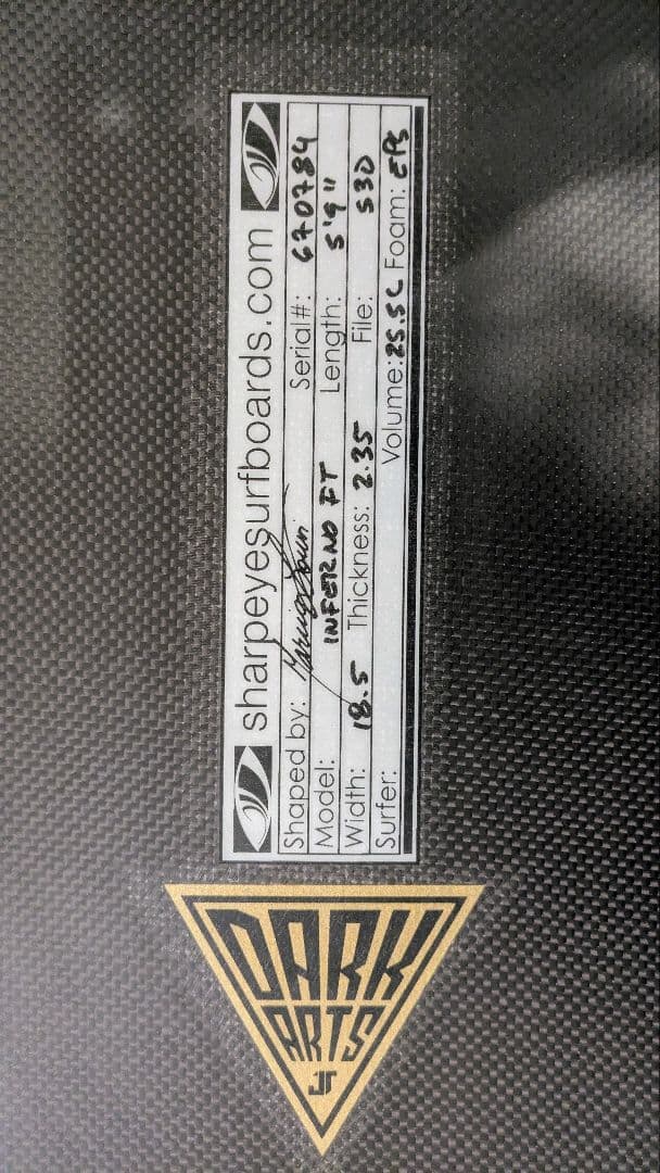 【最終値下げ】シャープアイ インフェルノFT 5'9 DARKARTS