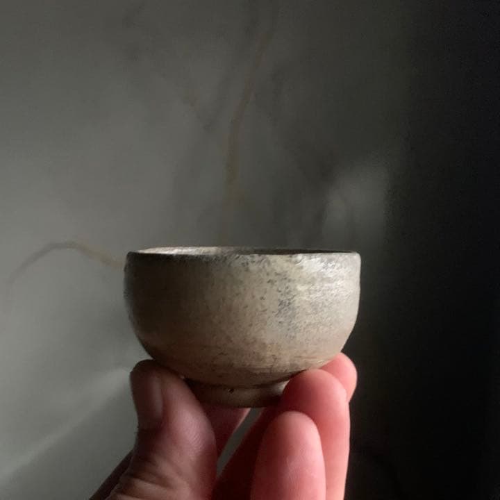 瀬戸 灰釉 盃 酒器 ちょこ 江戸後期 ぐい呑み 古道具 アンティーク 古美術