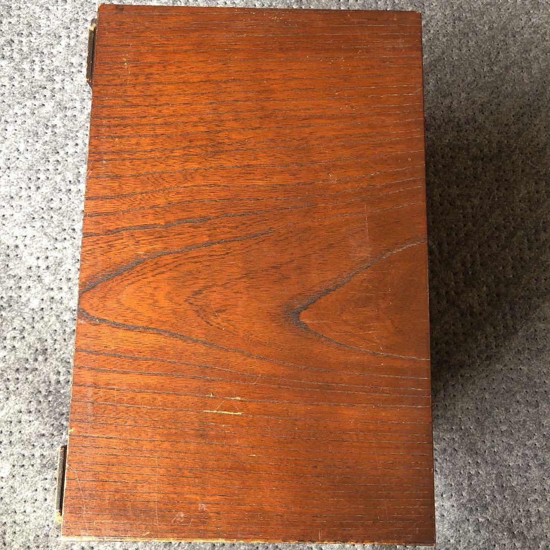 R★書道　机　ミニ箪笥　骨董　アンティーク①扉