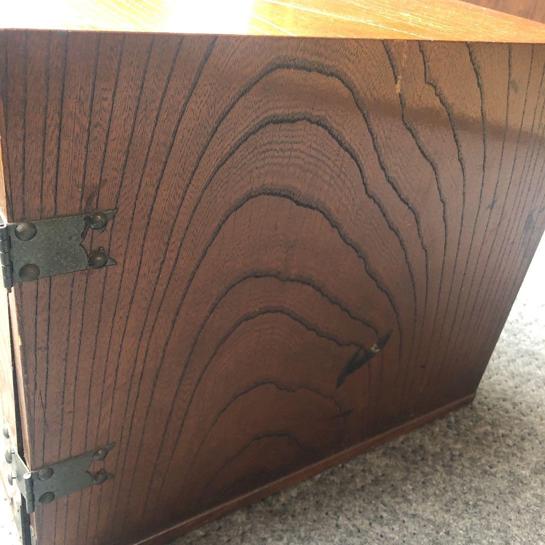 R★書道　机　ミニ箪笥　骨董　アンティーク①扉