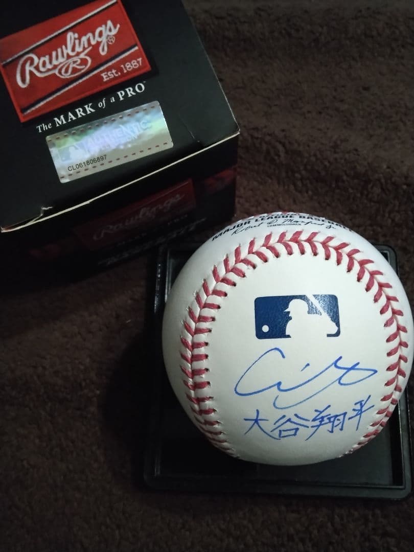 大谷翔平 直筆サインボール ロサンゼルスドジャース　漢字サイン　MLB試合球