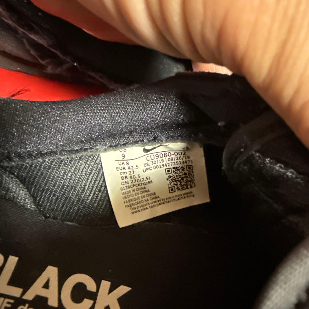 ブラックコムデギャルソン　ナイキワッフルレーサー　US9