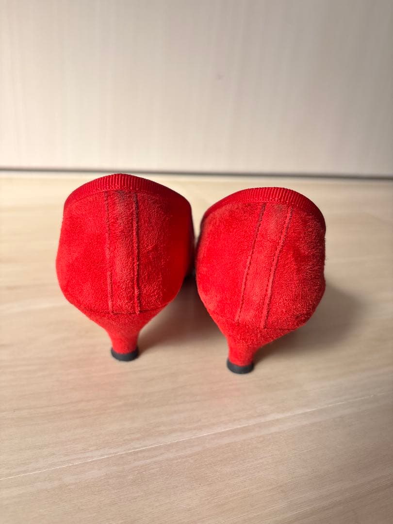 Repetto パンプス　ジゼル　赤 リボン付き　スエード　美品