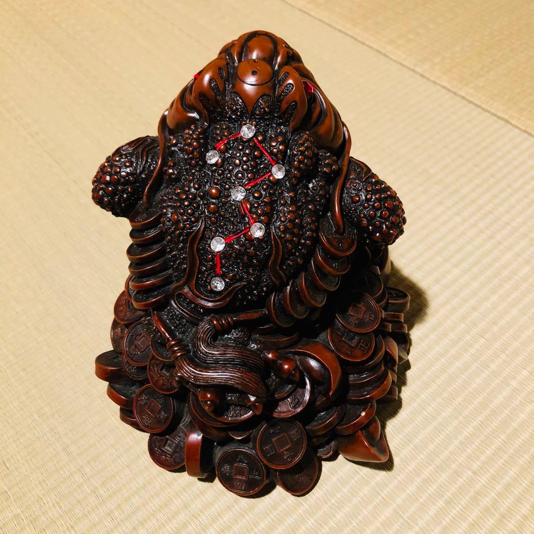 【R R R】三脚蟾蜍 銭蛙 風水 置き物 商売繁盛金運アップ 縁起 幸運