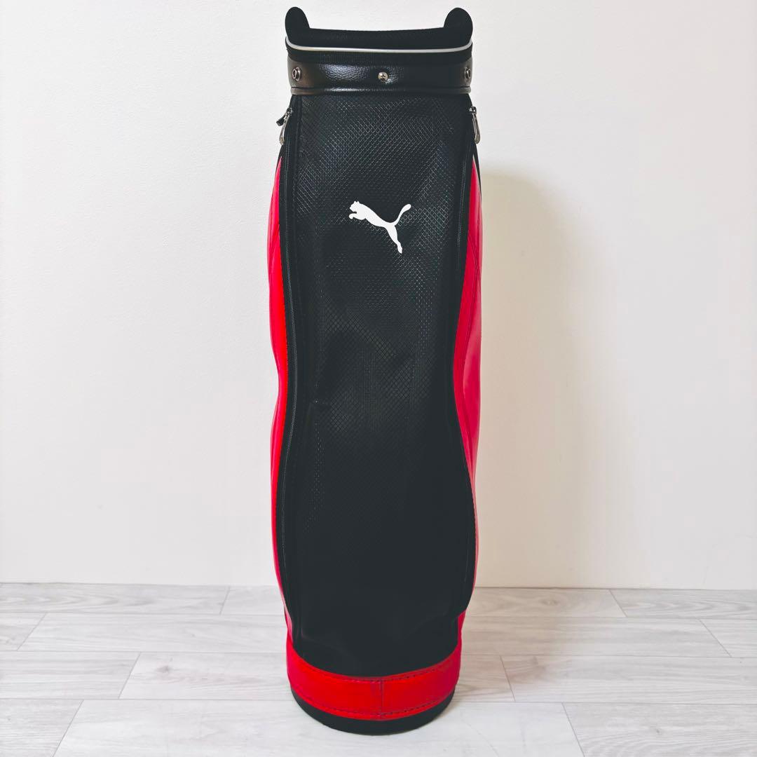 【美品】PUMA プーマ 軽量 キャディバック 赤/黒