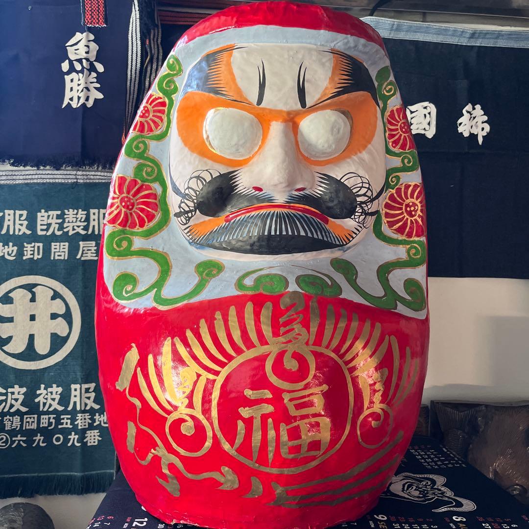 福島だるま　未使用品　縁起物　超特大サイズ　高さ約60cm