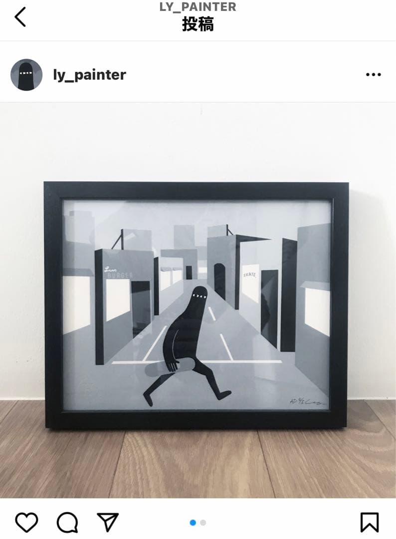 Ly painter 額装込み　　　　Kaws kyne 村上隆　奈良美智