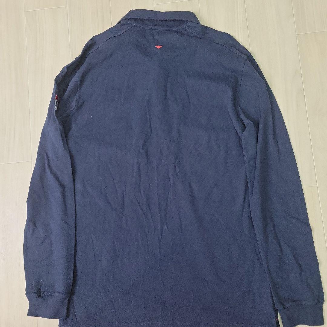 美品　and per se ネイビー 長袖ポロシャツ　LL　メンズ
