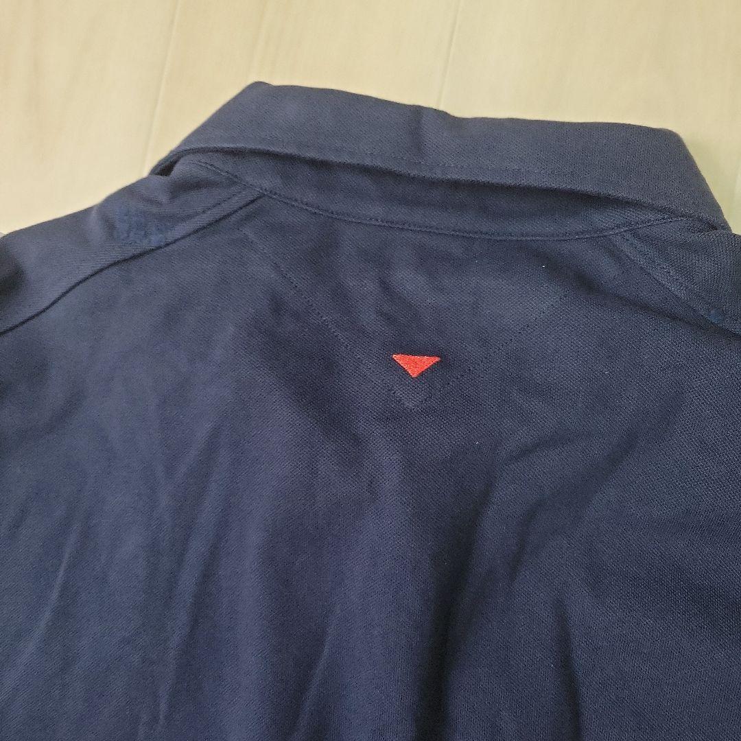 美品　and per se ネイビー 長袖ポロシャツ　LL　メンズ