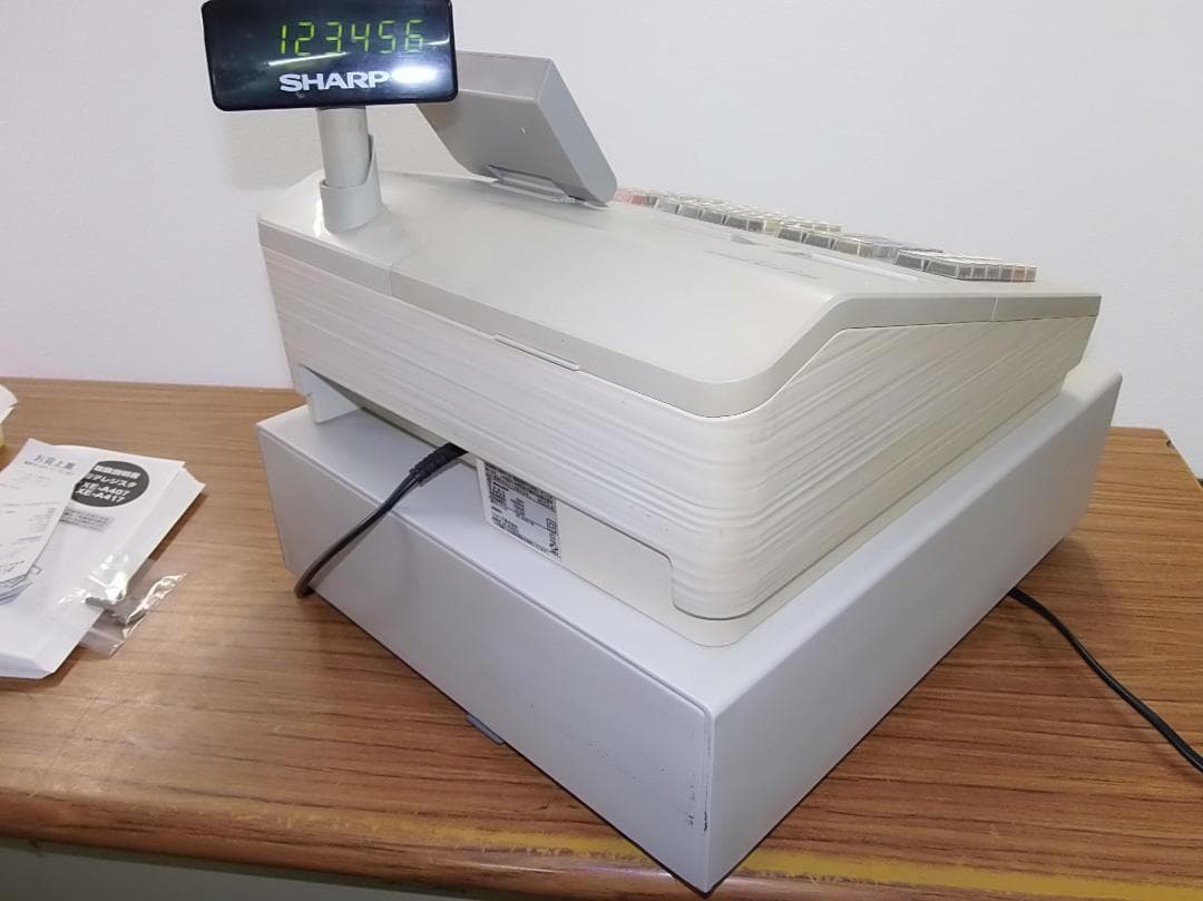 設定無料 SHARP XE-A407W 電子レジスター 20部門 250521
