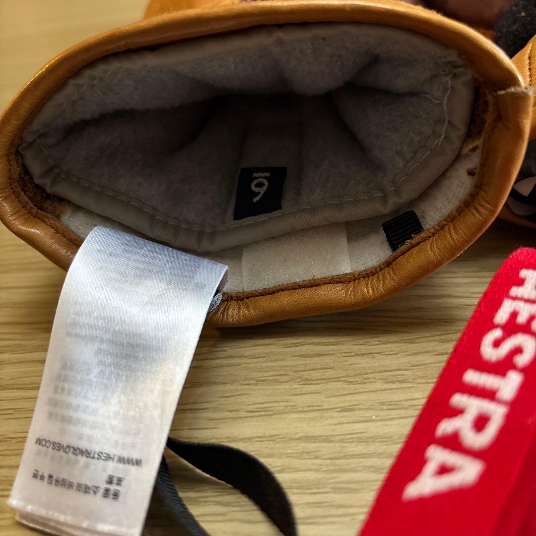 HESTRA 3FINGERレザーグローブ ハンドカフ　メンテ用NIKWAX付き