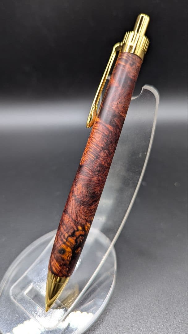 450ペン工房翌檜　極上　ココボロ　瘤杢　木軸シャーペン　ボールペン