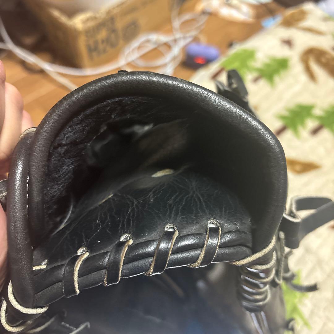 S ブラック 軟式グローブ PT