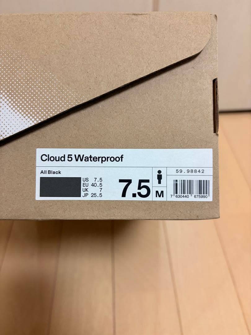 スパイク・シューズ on cloud5 water proof 25.5