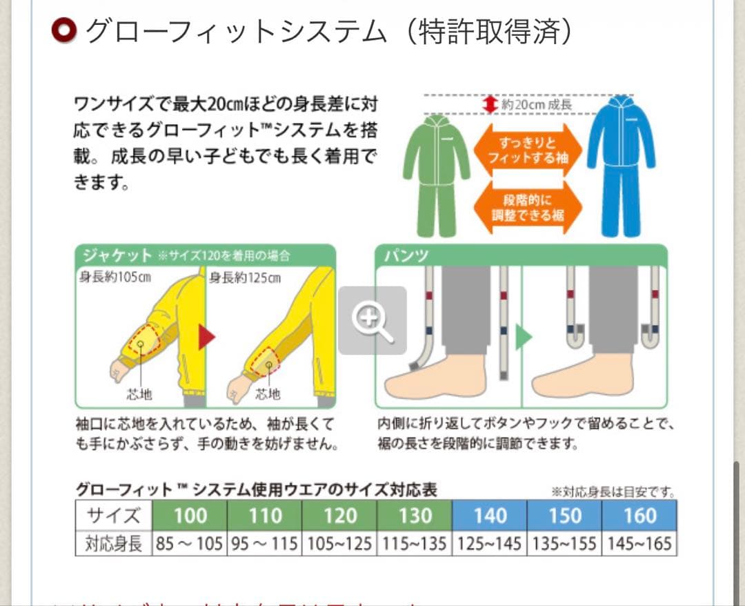 美品‼️mont-bellキッズウェア上下セット パウダーステップパーカー