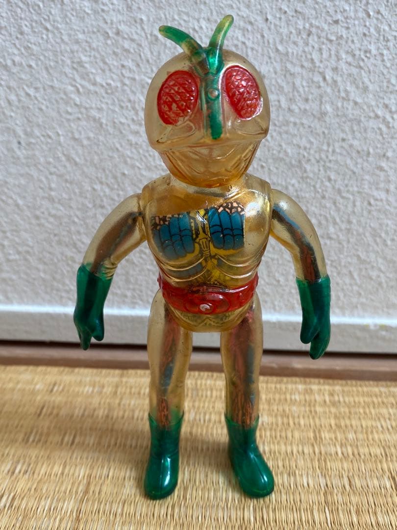 ポピー 仮面ライダー ソフビ 改造人間 仮面ライダー スケルトン クリア