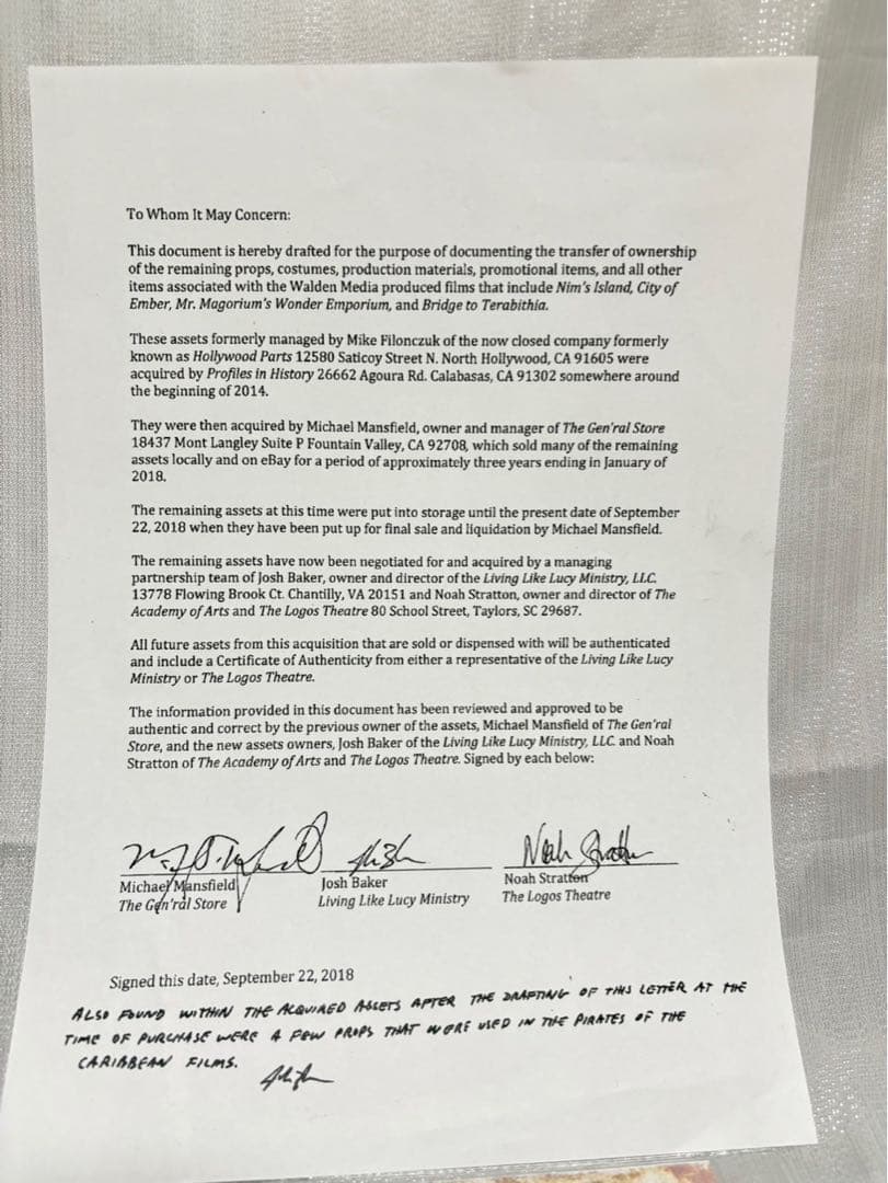 映画小道具 パイレーツオブカリビアン