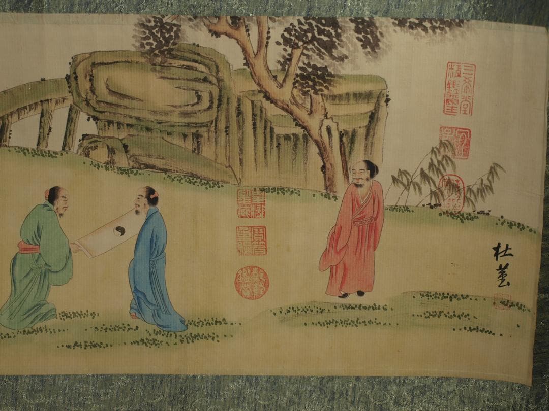 中国明時代の掛軸　激安骨董品　肉筆保証　博物館 古美術 BD459A11-6