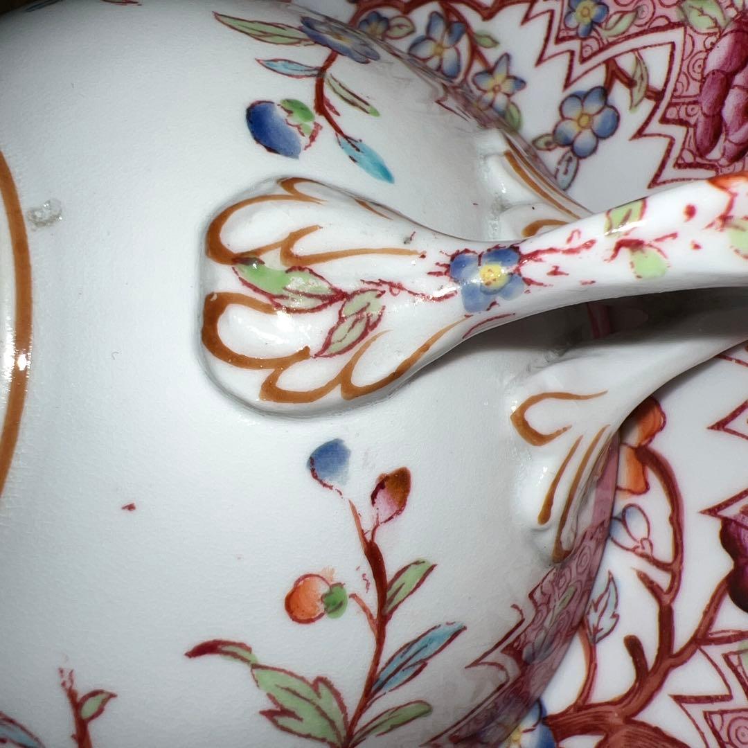 フランスサルグミンヌ窯、Mintonパターン219 ティーカップ＆ソーサー