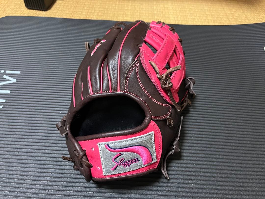 久保田スラッガー 軟式内野用グローブ ブラウン/ピンク