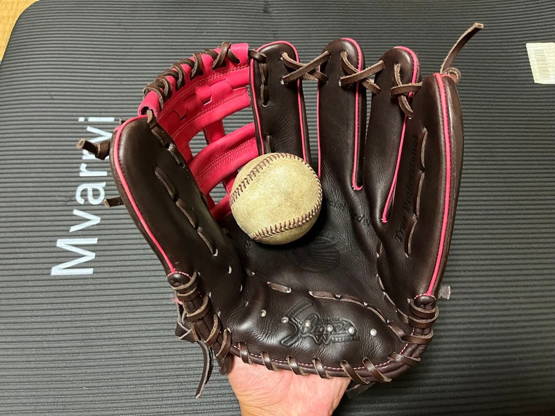 久保田スラッガー 軟式内野用グローブ ブラウン/ピンク