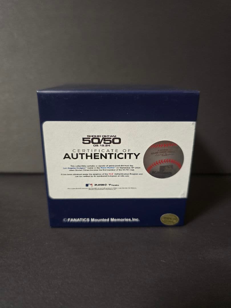 大谷翔平 50/50 公式 クリスタルボール ドジャース 砂