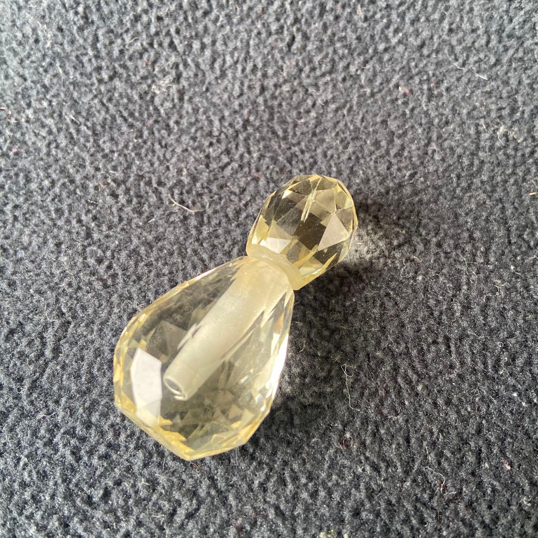 香水瓶 アンティーク 水晶黄