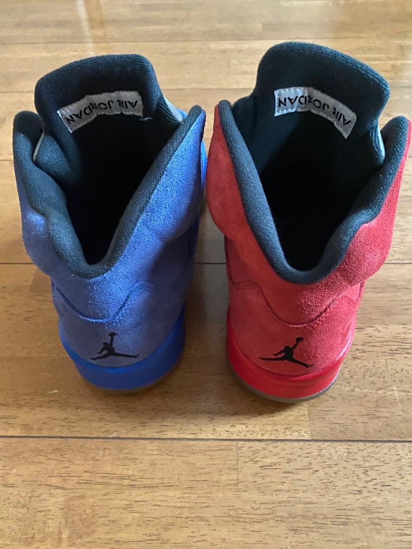 シューズ(男性用) Nike Air Jordan 5 Blue & Red AJ5 28cm
