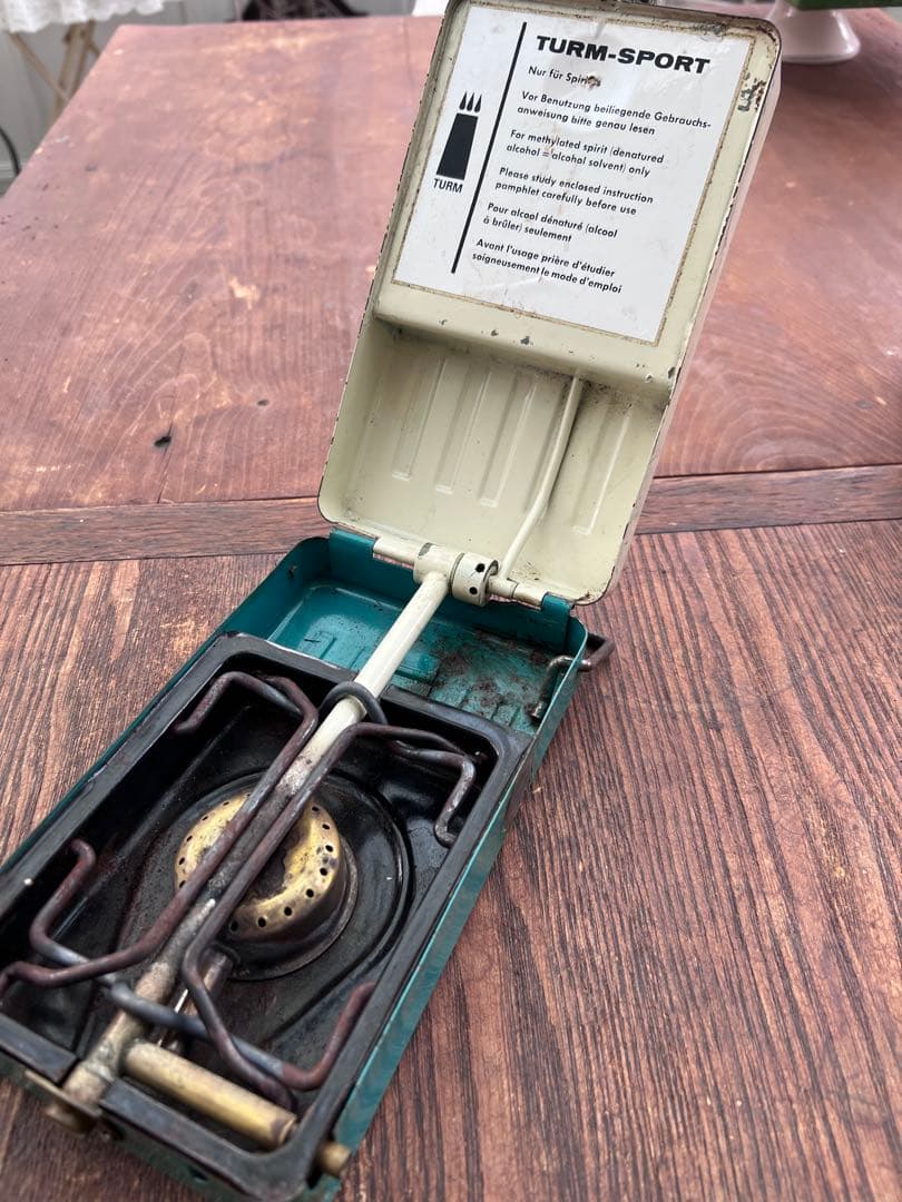 1970年代の西ドイツ製、タームスポーツ。携帯用サイレント、アルコールバーナー。