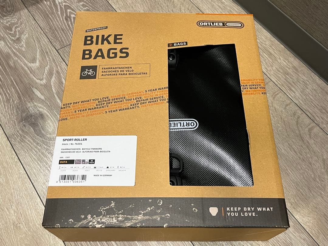 ORTLIEB スポーツローラー バッグ 黒