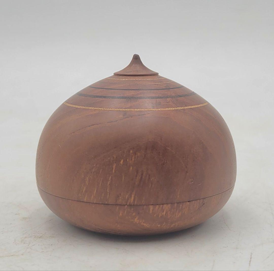 福田芳朗　紅梅　宝珠香合　堀内宗完　箱書、花押　共箱　茶道具　骨董品、美術品