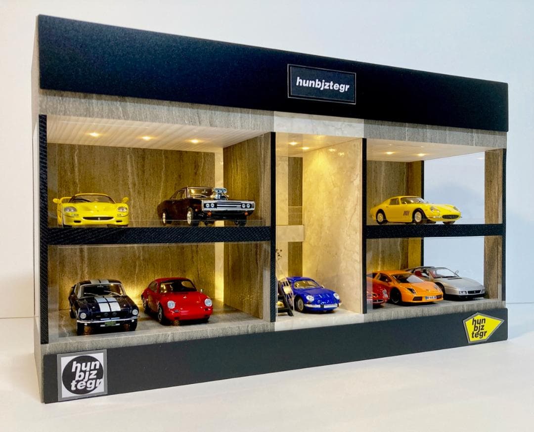 1/43展示13台可・大理石＆砂岩・2層式ディスプレーBOX / ネオジオラマ