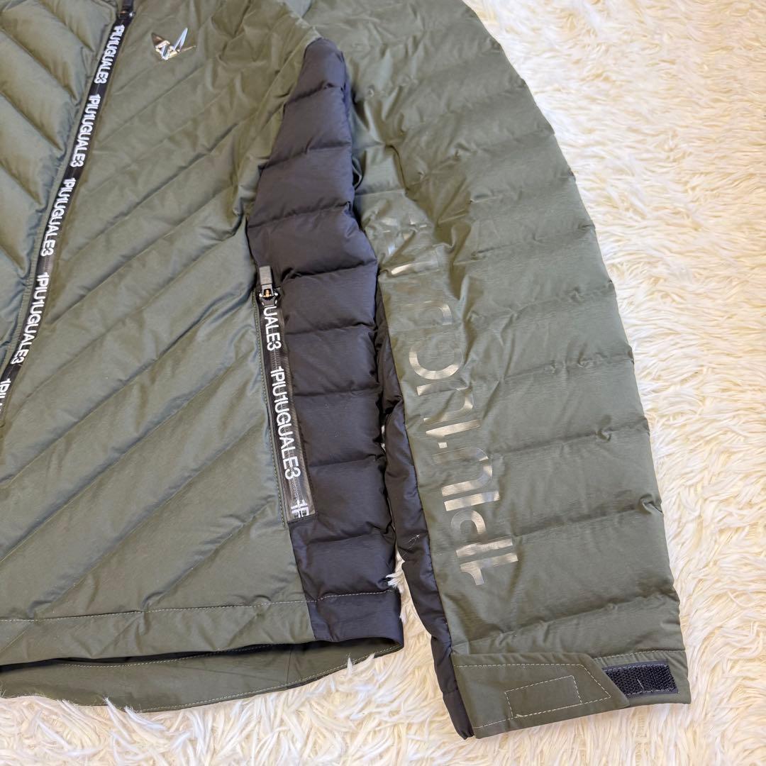 【1PIU1UGUALE3 GOLF】極美品✨ダウンジャケット ロゴ カーキ Ⅶ