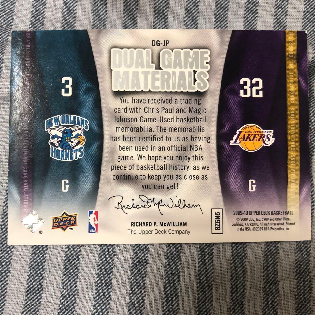 スポーツ選手 NBA JERSEY CARD CHRIS PAUL MAGIC JOHNSON