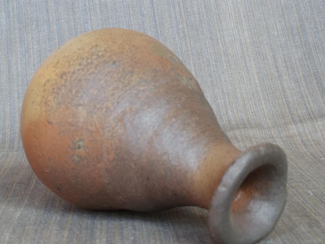 個展作品★川淵直樹【師：小山富士夫】南蛮徳利★共箱・布